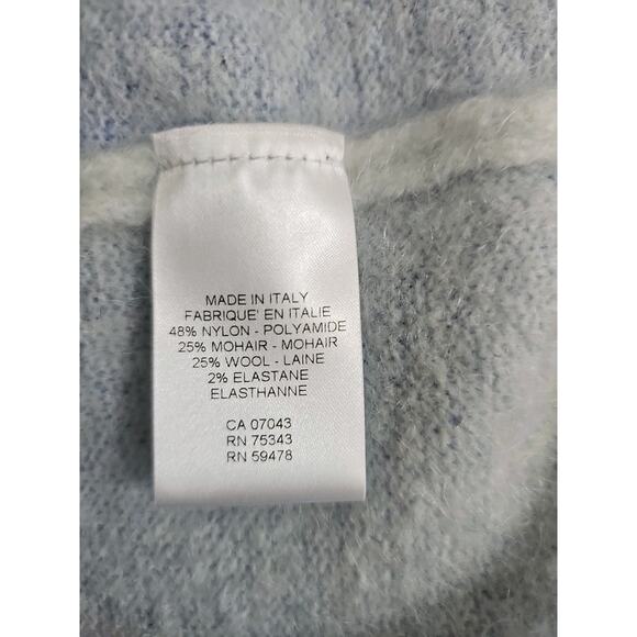 Bianco&Blu ~Woman Size L~ Argyre Blue Mohair Blend Sweater Luxury Made in Italy. - Picture 7 of 13